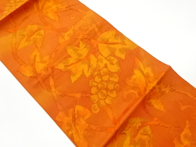 JAPANESE NAGOYA OBI / MATELASSE / WOVEN LEAVES